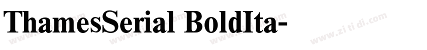 ThamesSerial BoldIta字体转换